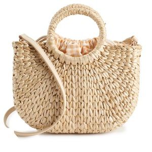 LC Lauren Conrad Mini Half Moon Tote Bag